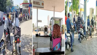 ડભોઈમાં પેટ્રોલ ડીઝલ અછત: લાંબી લાઈનો